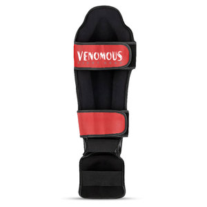 Espinilleras Venomous Viper de Color Personalizado, de Cuero, para MMA, Muay Thai, Kickboxing, Protección Profesional, Ligeras y Ajustables - Product Image 3