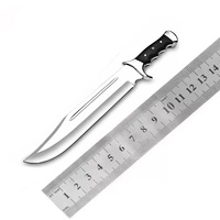 Couteau Bowie à lame fixe en acier inoxydable de qualité industrielle, poignée robuste, couteau de survie pour la chasse et le camping en plein air