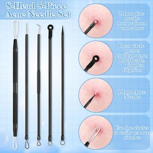 blackhead removal tool kit acne removal tool kit comedone <b>extractor</b> set blackhead <b>extractor</b> kit facial pore <b>cleaner</b> set blackhea - Product Image 3