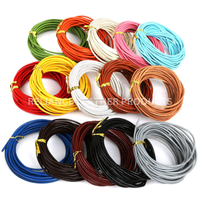 Cordon en cuir véritable de couleur personnalisée de qualité supérieure, corde en cuir souple turquoise pour la fabrication de bijoux, accessoires de mode, artisanat DIY