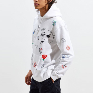 Sudadera con capucha 100% algodón para hombre, ligera, transpirable, estilo streetwear, impresión de logotipo personalizado - Product Image 5