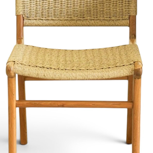 Japandi Scandinavian Teak Wood Patio <b>Chair</b> Minimalist Rope Outdoor Dining <b>Chairs</b> Solid Wooden <b>Garden</b> <b>Chair</b> for Restaurant Hotel - Product Image 3