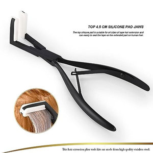 Custom Logo Tape In Pliers Hair Extensions Pliers Stainless Steel Flat Surface Extensions Tape Sealing Clamp Pliers Tool - Product Image 4