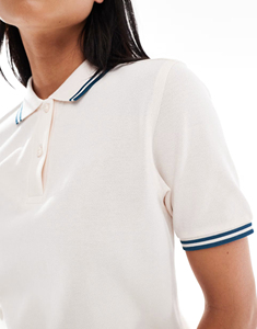 High Quality Women's Short Sleeve for Polo Shirt 100% Cotton Custom DTG Printed Logo Solid <b>Colour</b> Streetwear with Summer - Product Image 3