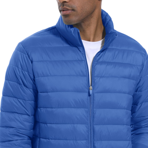 Men's Hooded Puffer <b>Top</b> Thick Design for Urban Layering Offers Great Comfort Great for Bulk Orders Stylish Edge Patchwork - Product Image 1