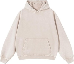 Sudaderas con Efecto Ácido para Hombre y Mujer, 100% Algodón, Gruesas, de Felpa Francesa, Estilo Urbano, con Estampado Puff - Product Image 1