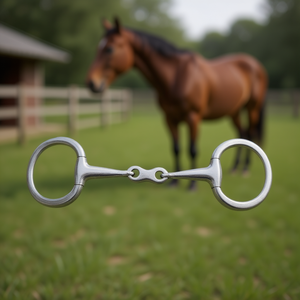 Flat <b>Ring</b> Eggbutt Snaffle Bit French Link Lozenge Stainless Steel 12.5 <b>Size</b> TM STARTECH Horse Bit Training Dressage Riding - Product Image 3