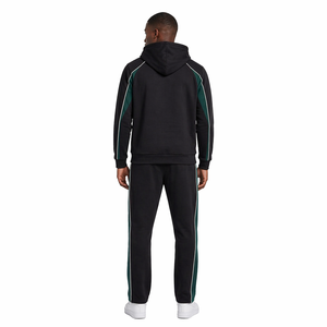 Ensemble de sweats à capuche en coton épais personnalisés, ensemble deux pièces, logo brodé personnalisable, passepoil contrasté, survêtement pour homme - Product Image 4