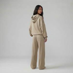 Women's Hooded <b>Tracksuit</b> Baggy Sweatpants Ladies Long Length Winter Sweat Wide leg Full Sleeve Oversize Sweat Track Suit - Product Image 2