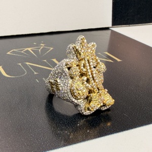 Fine Luxury Wedding <b>Rings</b> Hip Hop Gold Plated 925 Silver VVS Moissanite Diamond Custom Logo Bling Bling <b>Iced</b> <b>Ring</b> - Product Image 2