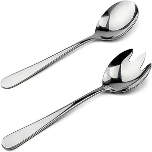 Elegant Stainless Steel Metal Salad Server for Fruit <b>Pasta</b> and Salad Serving Presentation - Product Image 5