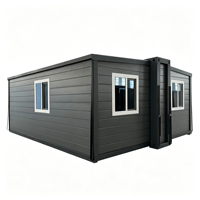 Maison préfabriquée extensible en conteneur, mini-maison mobile modulaire avec panneau solaire, maison portable de 20 pieds