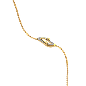 Pulsera de Oro de 18K con Diamantes de Imitación Florales Redondos para Mujer |   Elegante Pulsera de Cadena Ajustable |   Flor Geométrica Minimalista Cha - Product Image 3