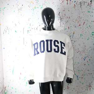 Sudadera ROUSE WHITE con cuello alto, 100% azul marino, con apliques bordados, cuello ancho, CLUSH SPORTS - Product Image 5