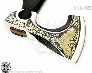 Hache de Bûcheron Artisanale en Acier Carbone Forgé sur Mesure avec Manche en Bois de Frêne pour le Camping, la Survie et le Travail du Bois - Product Image 3