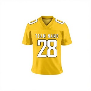 เสื้อฟุตบอลอเมริกันสีชมพูสำหรับผู้หญิง คอวี แขนสั้น พิมพ์ลายแบบ Sublimation พร้อมชื่อทีมและหมายเลข ระบายอากาศได้ดี ผลิตจากโพลีเอสเตอร์ - Product Image 5