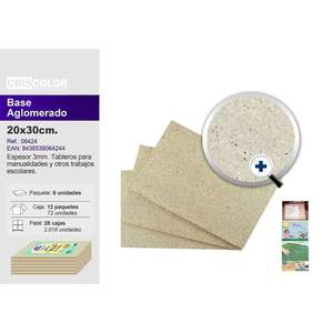 Tabla de Madera de 20*30cm con Base de Aglomerado, Producto de Artesanía en Bambú y Madera - Product Image 1