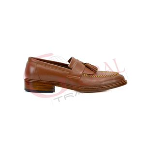 Chaussures pour hommes faites à la main de haute qualité, chaussures décontractées d'extérieur, chaussures en cuir à enfiler, mocassins à bout rond de grande taille - Product Image 5