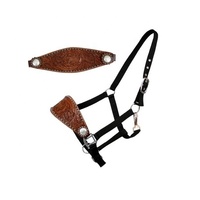 Silla de montar inglesa de cuero para entrenamiento de caballos, halter de diseño artesanal y rienda a precio económico