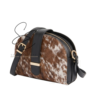 Premium Hair-On Cowhide Crossbody <b>Bag</b> for Women Genuine Leather Half Moon Shoulder Purse Adjustable Vintage Boho Sling <b>Bags</b> - Product Image 2