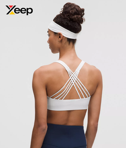 เสื้อชั้นในกีฬาโยคะคุณภาพสูงสำหรับผู้หญิง XEEP รุ่น XC-SB-121 แบบเรียบง่าย ระบายอากาศได้ดี สายปรับได้ แผ่นรองถอดออกได้ รองรับได้ดีเยี่ยม แห้งเร็ว - Product Image 2