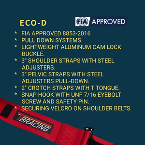Arnés de Carreras de Poliéster con Certificación FIA 8853, Disponible en 16 Colores, Color Personalizado, OEM ODM, Cinturón de Seguridad, Marcas Premium de Deportes de Motor - Product Image 5