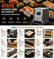 Machine automatique à étaler le riz pour sushi, machine à étaler le riz pour maki, pour la production de rouleaux de sushi, 1300 feuilles/h, équipement commercial pour sushi