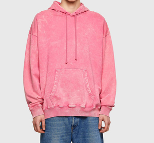 OEM ODM Custom High Quality Streetwear 350grams 100% Cotton Fleece Thick Heavyweight Pullover Oversized Winter Front Hoodies <b>Men</b> - Product Image 4