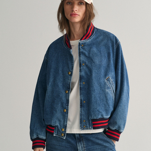 Women Embroidered <b>Denim</b> <b>Jacket</b> Varsity Letterman <b>Jackets</b> Women Baseball <b>Jacket</b> - Product Image 2
