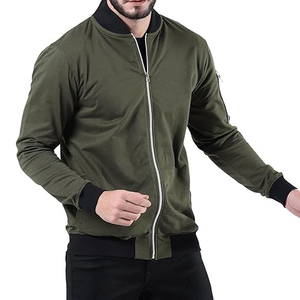 เสื้อแจ็คเก็ตบอมเบอร์ผู้ชายแบบสั่งทำ ขายส่งจากโรงงาน OEM รับผลิตเสื้อผ้าลำลองสไตล์สตรีทแวร์แบบมีซิป พร้อมรับผลิตภายใต้แบรนด์ของคุณ - Product Image 4