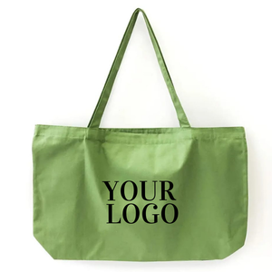 Sacs de courses pliables et légers en coton 100% pour les courses quotidiennes et les voyages, avec logo et dimensions personnalisés - Product Image 1