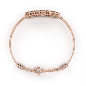 Bracelet en diamant de laboratoire rond et taille princesse pour femme, plaqué or, certifié IGI, bijoux de luxe pour mariée - Product Image 3