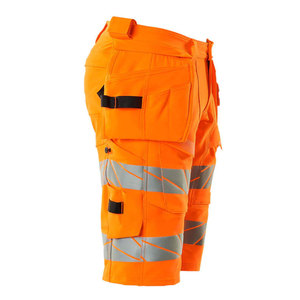 Men High Visibility Reflective Cargo Safety Shorts Multi Pockets Hi Vis <b>Working</b> Safety Construction Shorts For Worker - Product Image 2