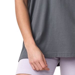 Women's Charcoal Grey Oversized Boyfriend T Shirt Premium Cotton Crew Neck Casual Everyday Fashion Top Apparel Wear - Product Image 5