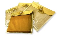Nouveau Transparent fleur rabat doré Saree couverture organisateur pour garde-robe stockage cadeaux mariage femmes faveur Saree pochettes