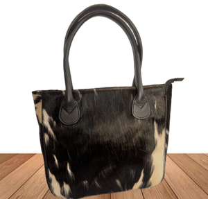 Bolso de Mano Personalizado con Logotipo para Mujer, con Pelo de Vaca Genuino sobre Tela de Cuero, Bolso de Mano de Cuero Genuino para Verano - Product Image 2