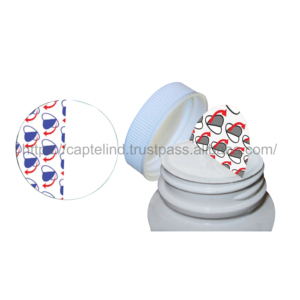 Doublure d'étanchéité à induction à demi-tirette en plastique et aluminium facile à utiliser pour bocaux et bouteilles en verre pour application liquide - Product Image 1
