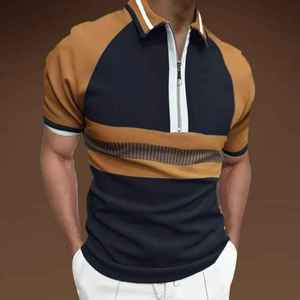 Men's <b>Classic</b> Polo Shirt Cotton Rich Material Comfortable Short Sleeve Smart Casual Lifestyle Clothing Direct Factory Supplier - Product Image 5