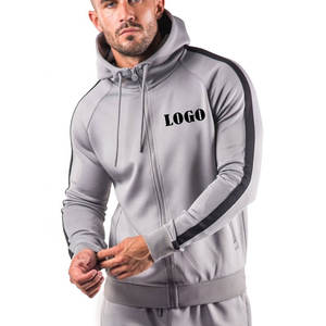 Sudaderas con capucha personalizadas para hombre, talla adulta, con cremallera, de primera calidad, con franja lateral, para invierno, a precio de mayoreo. - Product Image 1