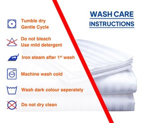 Sábanas de hotel de 100% algodón 400TC Patrón de rayas de buena calidad Portátil y doblado Hecho de lino - Product Image 4