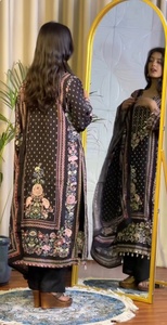 Diseñador moderno indio y pakistaní Salwar Kameez con espejo impreso trabajo tendencia Pent y Dupatta Set para fiestas - Product Image 2