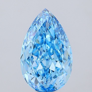 Excelente diamante suelto con certificación IGI, suministro de exportación de diamantes CVD, diamante de laboratorio de corte pera premium, azul vivo fantasía, claridad VS1 - Product Image 1