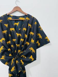 <b>Kaftan</b> Ethnic Beach Cover up Dress Soft Pure Cotton Hand Block Print Summer Wholesale Loose Dress Indian Beach Wear <b>Kaftan</b> Dress - Product Image 2