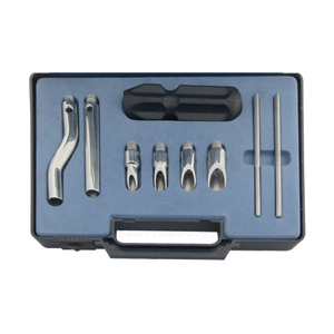 Kit de 9 Elevadores Dentales Burgess Wolf Tooth con Cabeza en Forma de V, Acero Inoxidable con Acabado Satinado, Reutilizables, con Caja de Plástico - Product Image 1