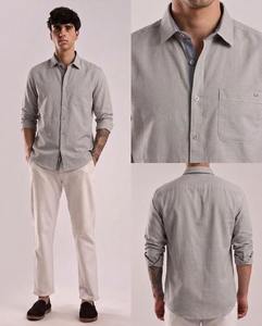 Camisa de Hombre de Lino y Algodón Orgánico, Ecológica y Cómoda - Product Image 4