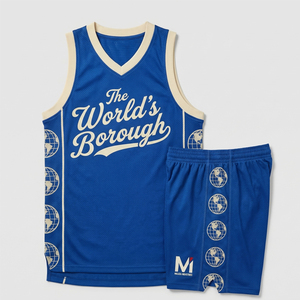 Ensemble d'uniformes de basketball pour hommes, maillot et short en mesh respirant, vêtements de sport pour l'entraînement, vêtements d'équipe, logo personnalisé, Maluza Industries - Product Image 1