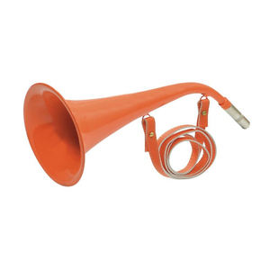 แตรล่าสัตว์ทองเหลืองหุ้มหนังแบบดั้งเดิมสำหรับขี่ม้า พร้อมสายสะพาย ขายส่ง B2B หลายสี รับผลิตตามแบบ OEM - Product Image 3