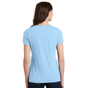 Wholesale Women's Casual Deep V Neck Plain Breathable Jersey Fabric T-Shirts For Summer Season Wear Women's V-neck T-shirt - Product Image 5