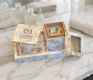 New Collection for Ramadan Mother of Pearl Tray Set Box <b>Incense</b> Burner Bakhoor Colour Bone Mubkhar Set <b>Aromatherapy</b> <b>Diffuser</b> - Product Image 1