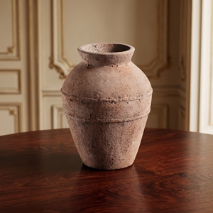 Antique Rustic Terracotta <b>Ceramic</b> <b>Vase</b> Handmade Tabletop <b>Vase</b> for Home Decor - Product Image 2